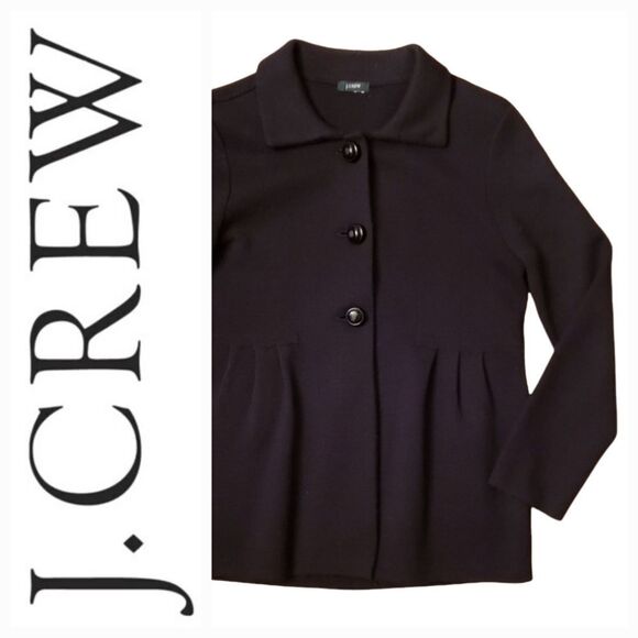 J. Crew Wool Sweater Jacket in Black - Picture 1 of 5